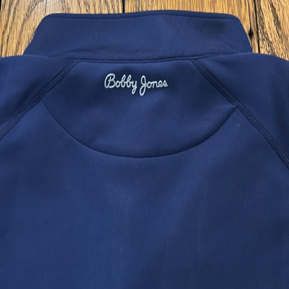 BOBBY JONES X-H20 CRAWFORD LONG SLEEVE XL QUARTER ZIP IN NAVY WITH ZIPPER POCKET - Picture 11 of 11